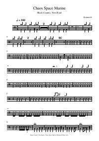Drum score: Black Country, New Road - Chaos Space Marine
