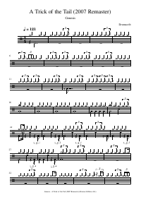 Drum score: Genesis - A Trick of the Tail (2007 Remaster)