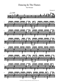 Drum score: The Weeknd - Dancing In The Flames