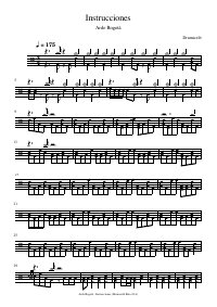 Drum score: Arde Bogotá - Instrucciones