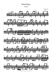 Drum score: Volumes - Neon Eyes