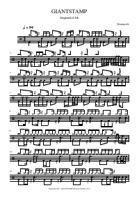 Drum score: Suspended 4th - GIANTSTAMP