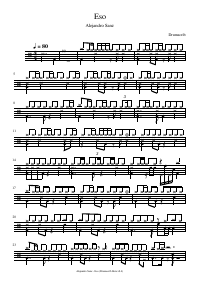Drum score: Alejandro Sanz - Eso