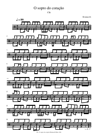 Drum score: Clã - O sopro do coração