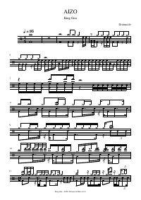 Drum score: King Gnu - AIZO