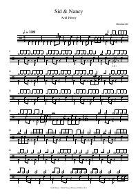 Drum score: Acid Honey - Sid & Nancy