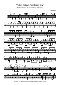 Drum score: The Presidents of the United States of America - Video Killed The Radio Star