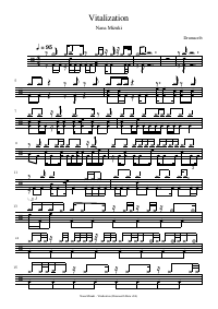 Drum score: Nana Mizuki - Vitalization