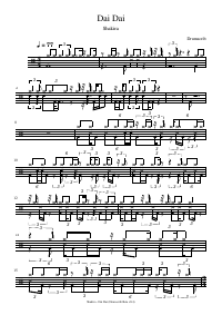 Drum score: Shakira - Dai Dai