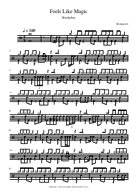 Drum score: Shushybye - Feels Like Magic