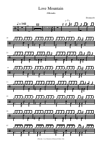 Drum score: Alborada - Love Mountain