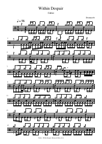 Drum score: Cultist - Within Despair