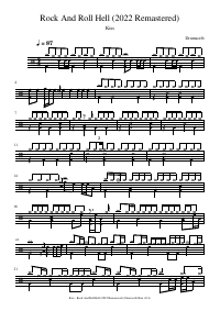 Drum score: Kiss - Rock And Roll Hell (2022 Remastered)