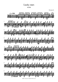 Partitura de batería: HAIM - Lucky stars