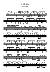 Drum score: Medium Build - In My Gut
