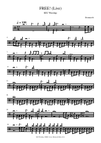 Drum score: SEU Worship - FREE! (Live)