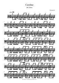 Drum score: MC Solaar - Caroline