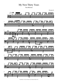 Drum score: Tim McGraw - My Next Thirty Years