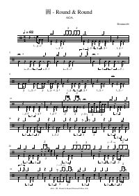 Drum score: AGA - 圓 - Round & Round
