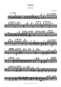 Drum score: Agrimonia - Talion
