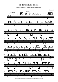 Drum score: Luther Barnes & The Red Budd Gospel Choir - In Times Like These