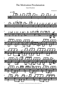 Drum score: Good Charlotte - The Motivation Proclamation