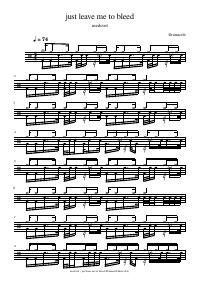 Drum score: usedcvnt - just leave me to bleed