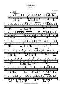 Drum score: Zozobra - Levitator