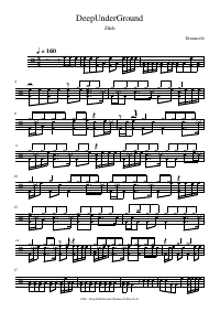 Drum score: Zilch - DeepUnderGround