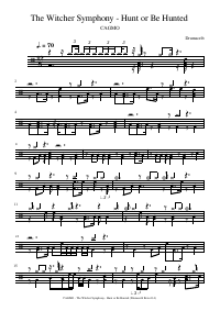 Drum score: CAGMO - The Witcher Symphony - Hunt or Be Hunted