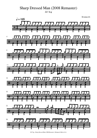 Drum score: ZZ Top - Sharp Dressed Man (2008 Remaster)