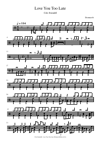 Drum score: Cole Swindell - Love You Too Late