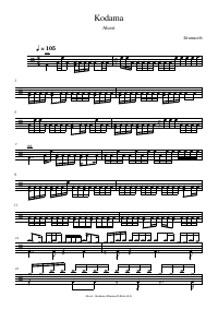 Drum score: Alcest - Kodama