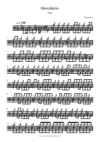 Drum score: Titãs - Hereditário