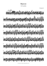 Drum score: 36 Crazyfists - Marrow