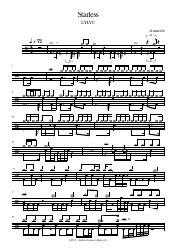 Drum score: LYLVC - Starless