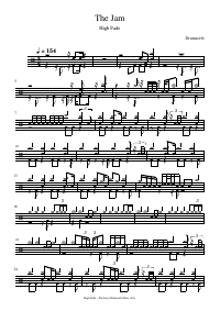 Drum score: High Fade - The Jam