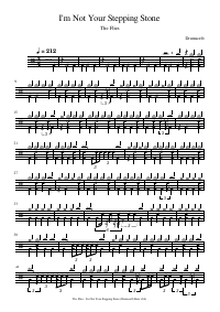 Drum score: The Flies - I'm Not Your Stepping Stone