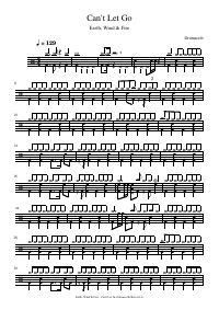 Drum score: Earth, Wind & Fire - Can't Let Go