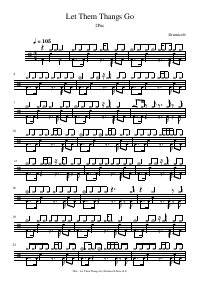 Drum score: 2Pac - Let Them Thangs Go