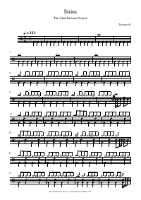 Drum score: The Alan Parsons Project - Sirius