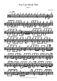 Drum score: Strike 3 - You Can't Break This