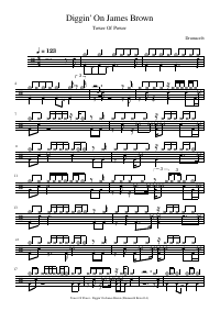 Drum score: Tower Of Power - Diggin' On James Brown