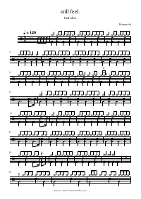 Drum score: half·alive - still feel.
