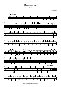 Drum score: Snelle - Ruggengraat