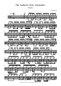 Drum score: Polyphia - The Audacity (feat. Anomalie)