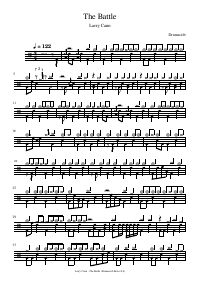Drum score: Larry Cann - The Battle