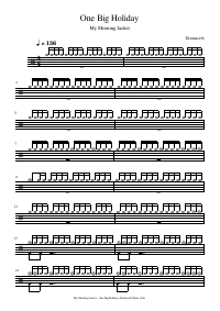 Drum score: My Morning Jacket - One Big Holiday