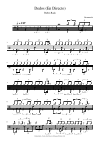 Drum score: Ruben Rada - Dedos (En Directo)