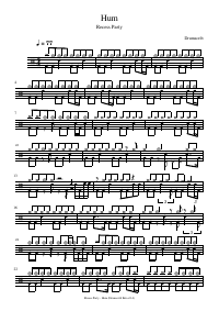 Drum score: Recess Party - Hum